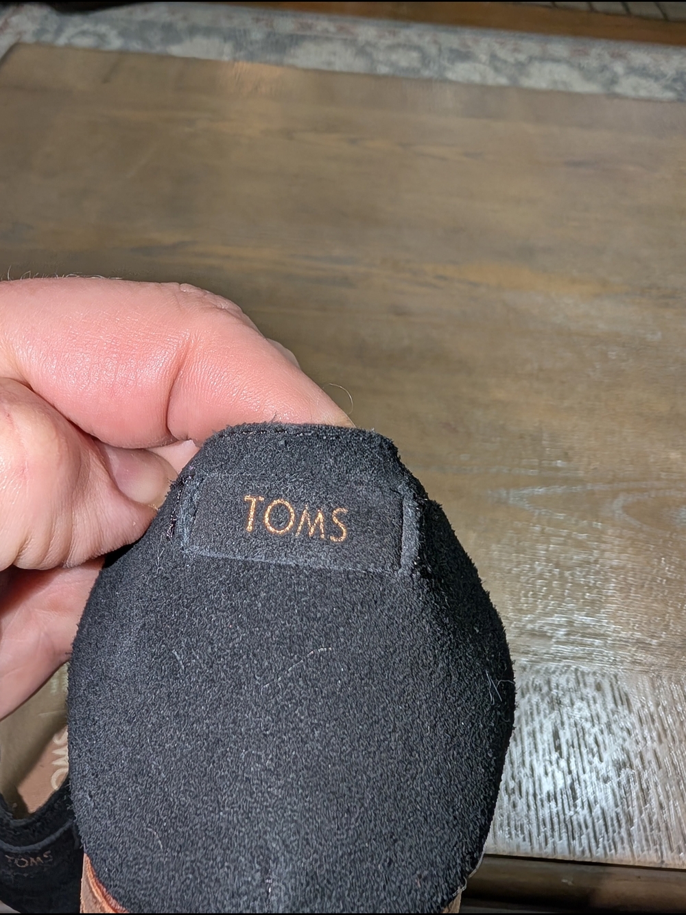 Tom's Black Women's Suede Flats - Size 11 - Picture 5 of 7